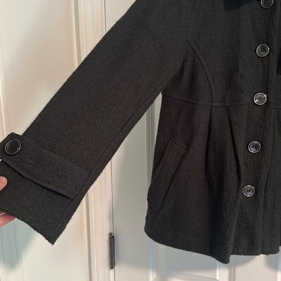 Sandro Wool Peplum Military Jacket Size Small Petite - Picture 7 of 12